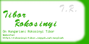 tibor rokosinyi business card